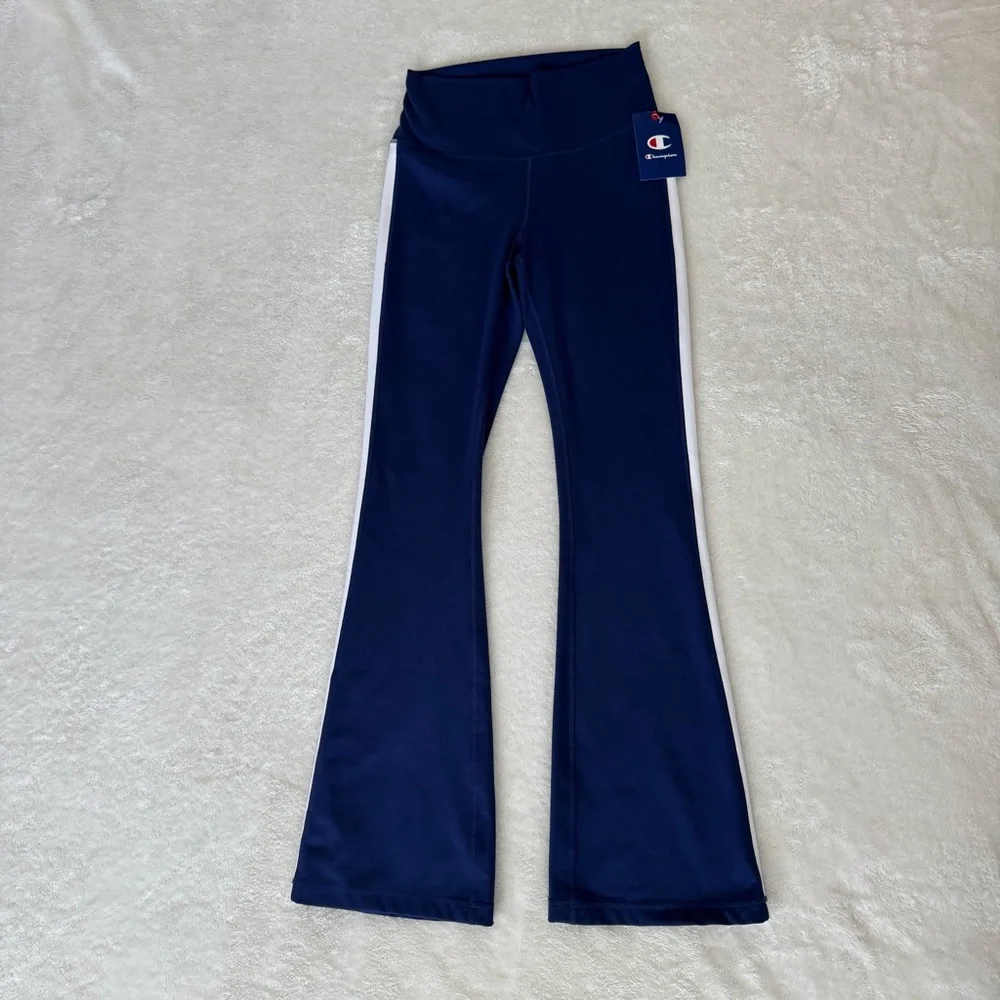 Champion Soft Touch Track Flare Pants Blown Glass Blue Size Small NWT - Picture 4 of 7